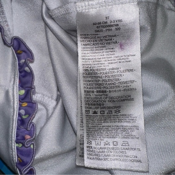 Nike 3T Toddler White Full Zip White Jacket Purple Polka Dot Trim - Picture 14 of 15